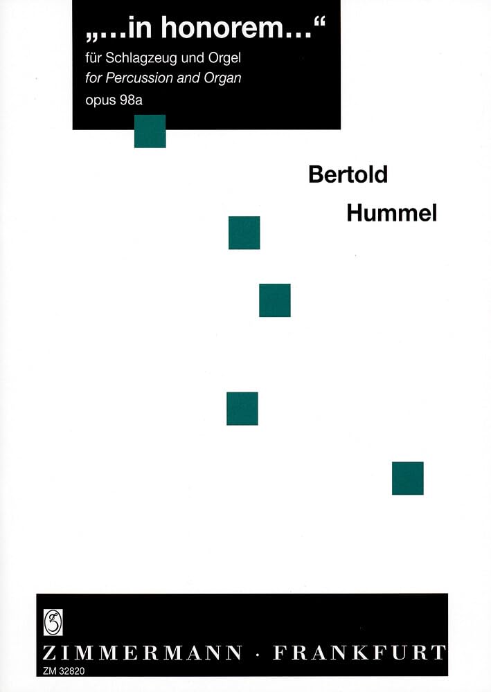 in honorem: op. 98a. percussion and organ.