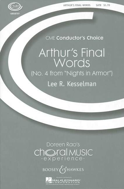 Nights in armor: No. 4 Arthur's final words. Mixed Choir (SATB) a cappella. Partition de chœur.