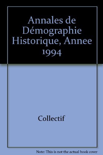 Annales de démographie historique 1994