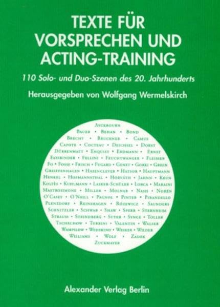 Texte für Vorsprechen und Acting-Training.