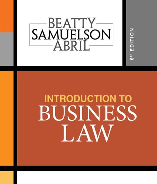 Introduction to Business Law (MindTap Course List)