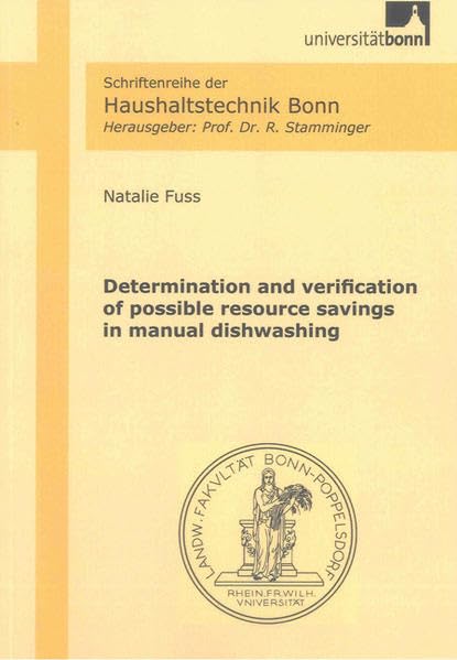 Determination and verification of possible resource savings in manual dishwashing