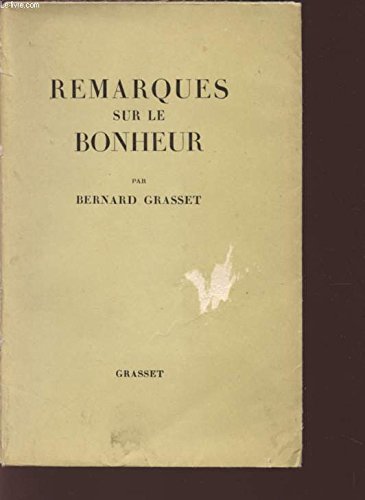 Remarques sur le bonheur