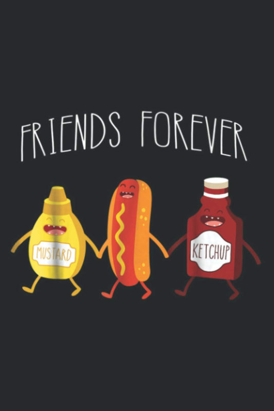 Funny Hot Dog Mustard Ketchup Friends Forever: Week at a Glance Weekly Planner: Undated Weekly Schedule, Weekly Organizer, 110 Pages