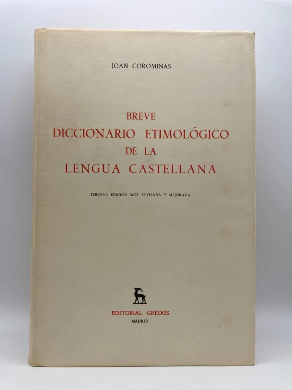 Breve diccionario etimologico lengua cas (Spanish Edition)