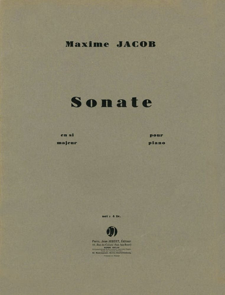 Jacob: Sonata en Si Major