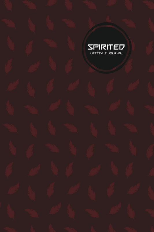 Spirited Lifestyle Journal, Write-in Notebook, Dotted Lines, Wide Ruled, Medium Size (A5), 6 x 9 Inch (Coffee)