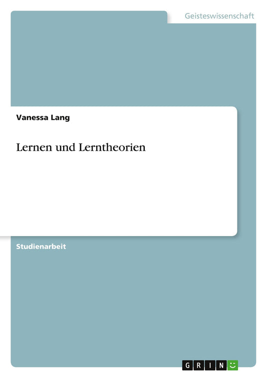 Lernen und Lerntheorien (German Edition)
