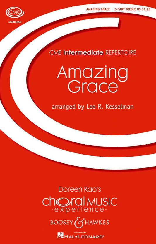Amazing Grace: 2-part treble voices a cappella. Partition de chœur.