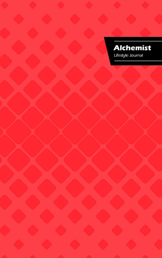 Alchemist Lifestyle Journal, Write-in Notebook, Dotted Lines, Wide Ruled, Medium Size 6 x 9 Inch (A5) Hardcover (Pink)