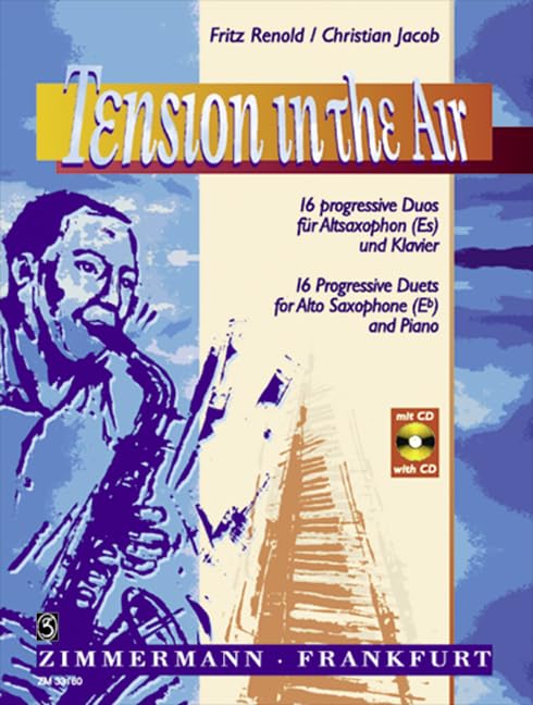 Tension in the Air: 16 duos. alto saxophone in Eb and piano.