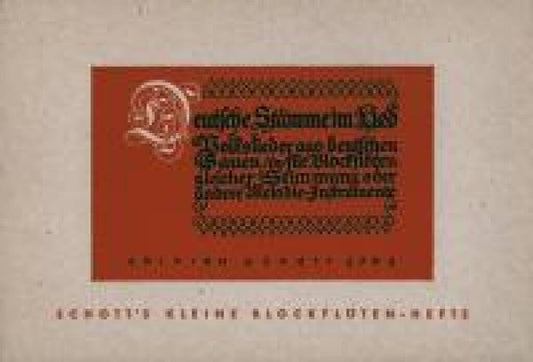 Deutsche Stämme im Lied - Volkslieder aus allen deutschen Gauen - 2 flûtes à bec - Partition - ED 2702