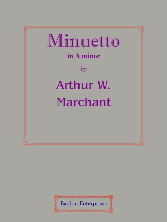 Minuetto in A minor for Organ