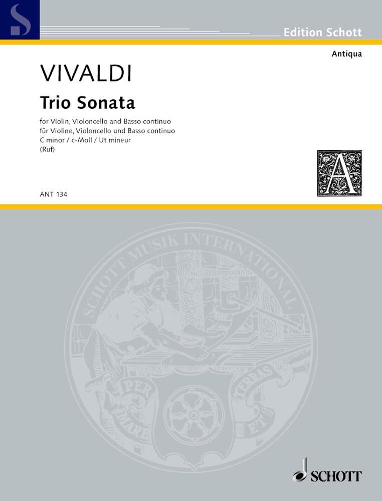 Trio Sonata c minor: RV 83. violin, cello and basso continuo. Partition et parties.