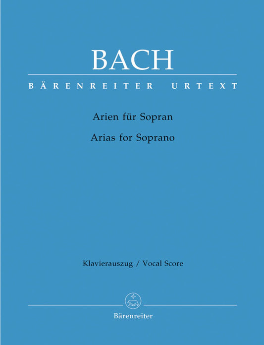 Bach: Arias for Soprano (Singing Score)