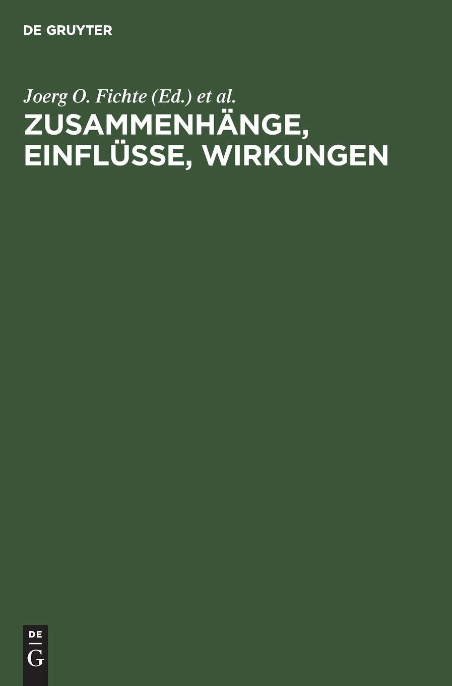 Zusammenhange, Einflusse, Wirkungen: Kongressakten zum ersten Symposium des Mediavistenverbandes in Tubingen, 1984