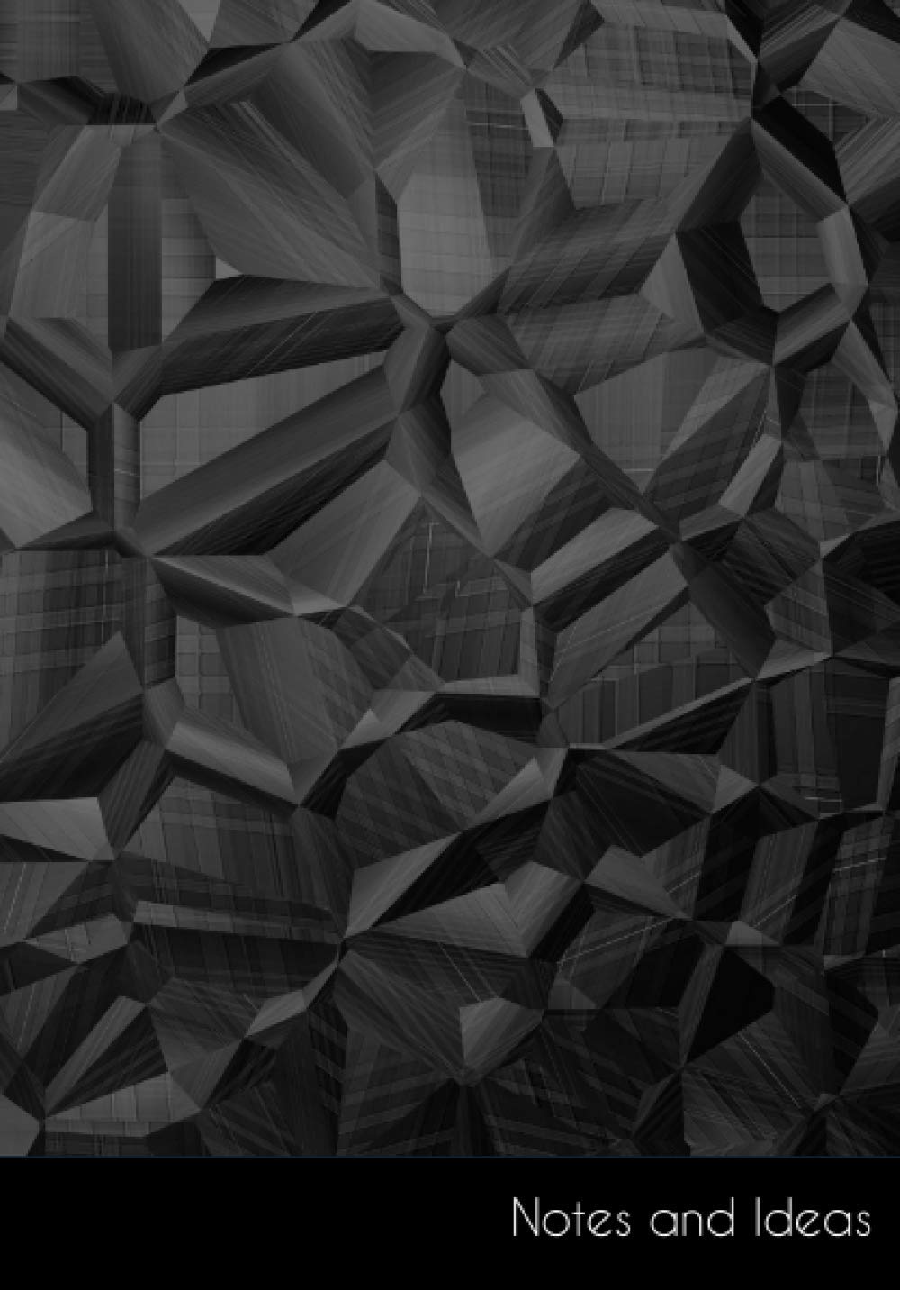 Notes and Ideas: Abstract Polygon Black Notebook | Sketchbook | Drawing Book A5, blank. Sustainable and climate neutral.