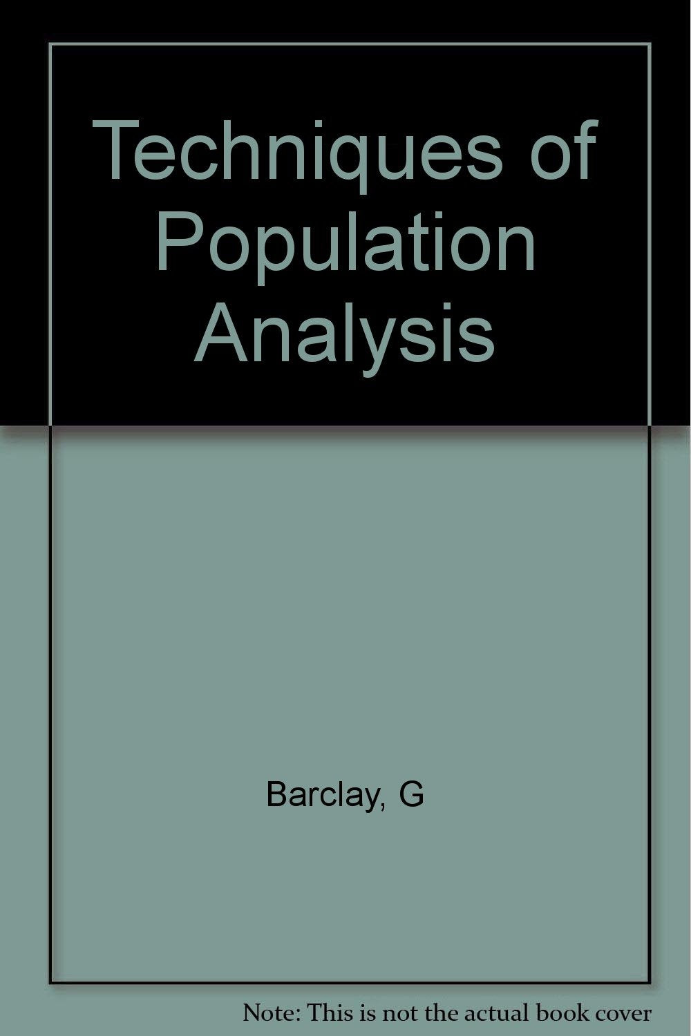 Techniques of Population Analysis