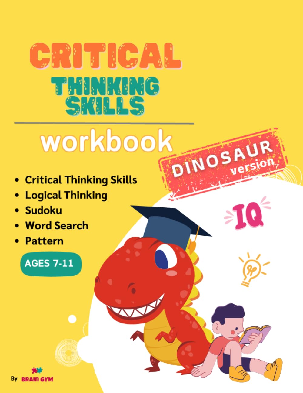 Dinosaurs Brain Gym Worksheet: Logical Thinking Skill for Kids Woksheet