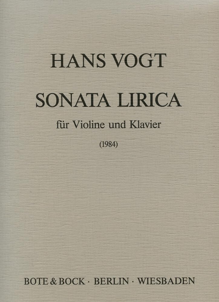 Sonata lirica: violin and piano.
