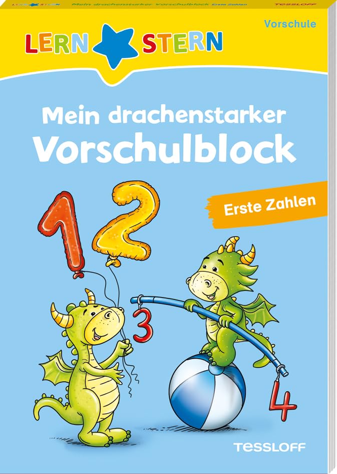 LERNSTERN. Mein drachenstarker Vorschulblock. Erste Zahlen LERNSTERN Ill. v. Lohr, Stefan Deutsch schwarz-weiß illustriert