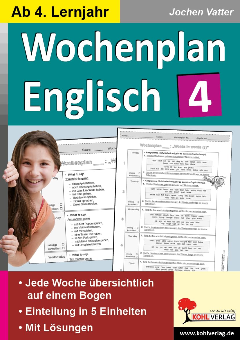 Wochenplan Englisch 4: Ab 4. Lernjahr