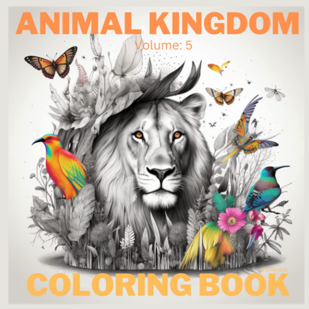 Animal Kingdom Coloring Book (Volume 5)