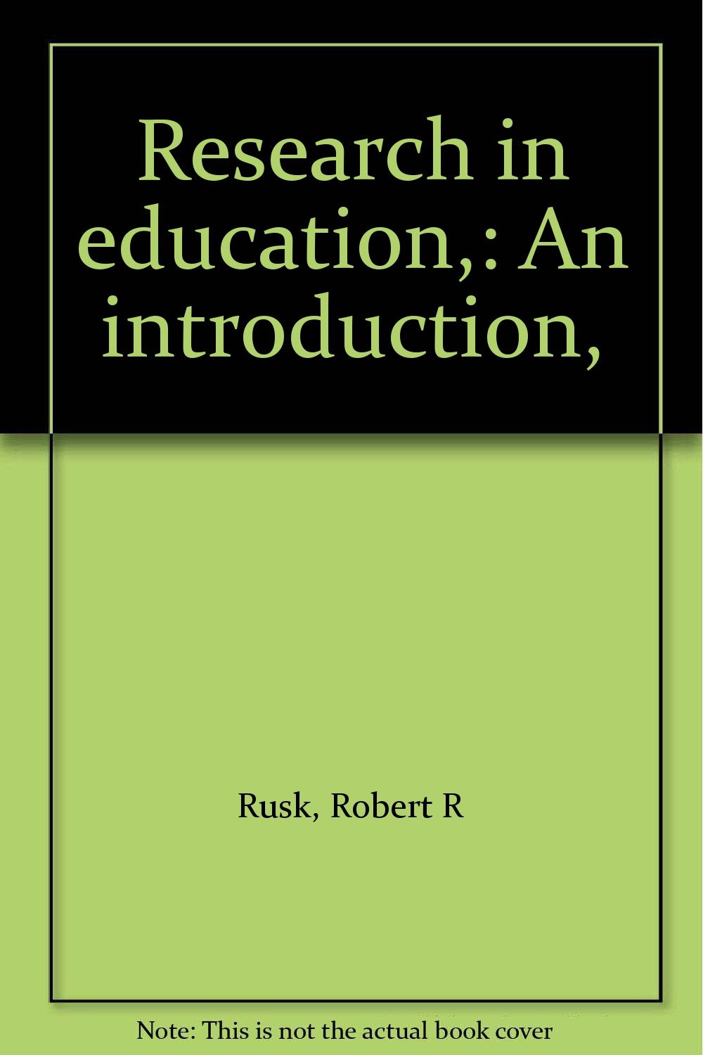 Research in education,: An introduction,