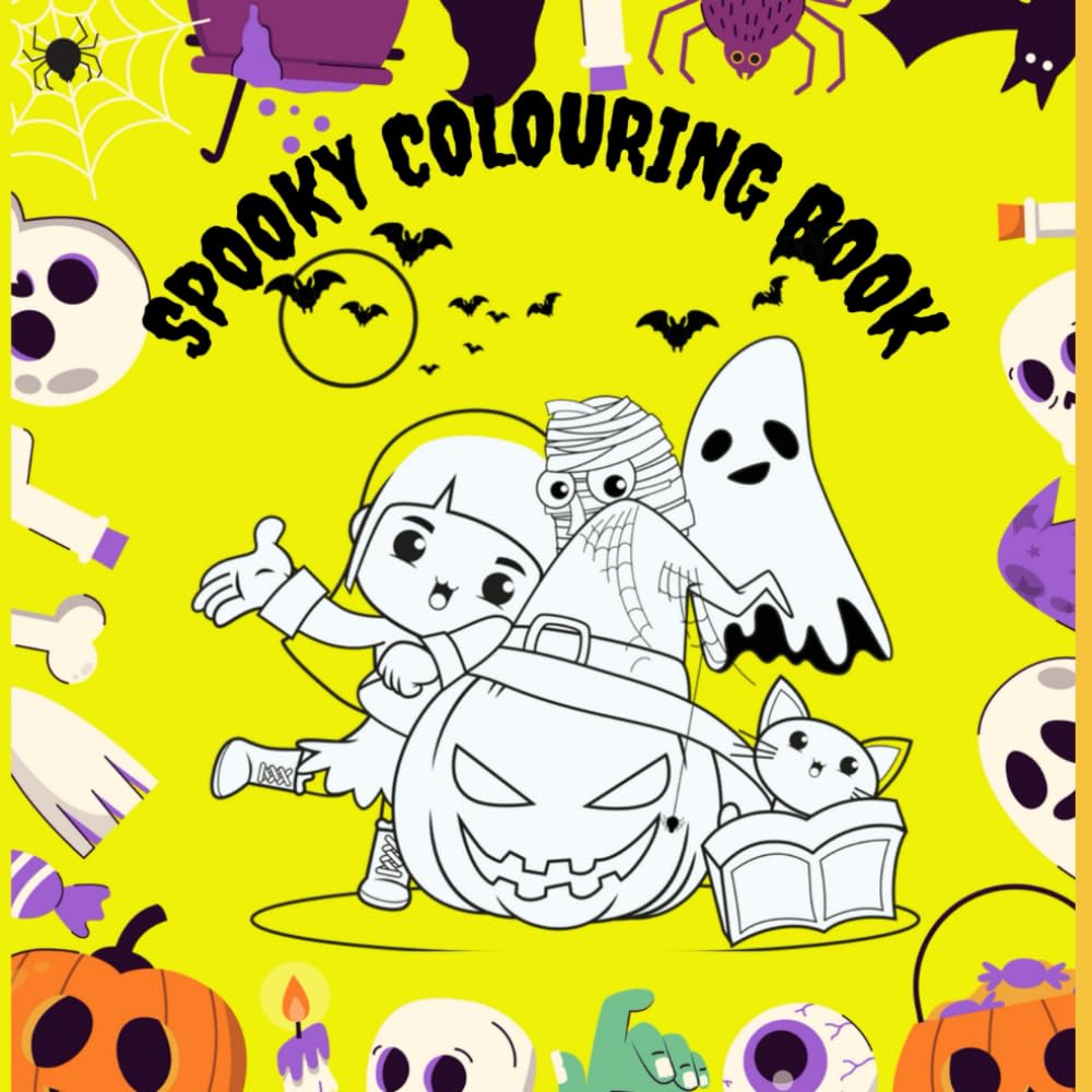 Spooky colouring book