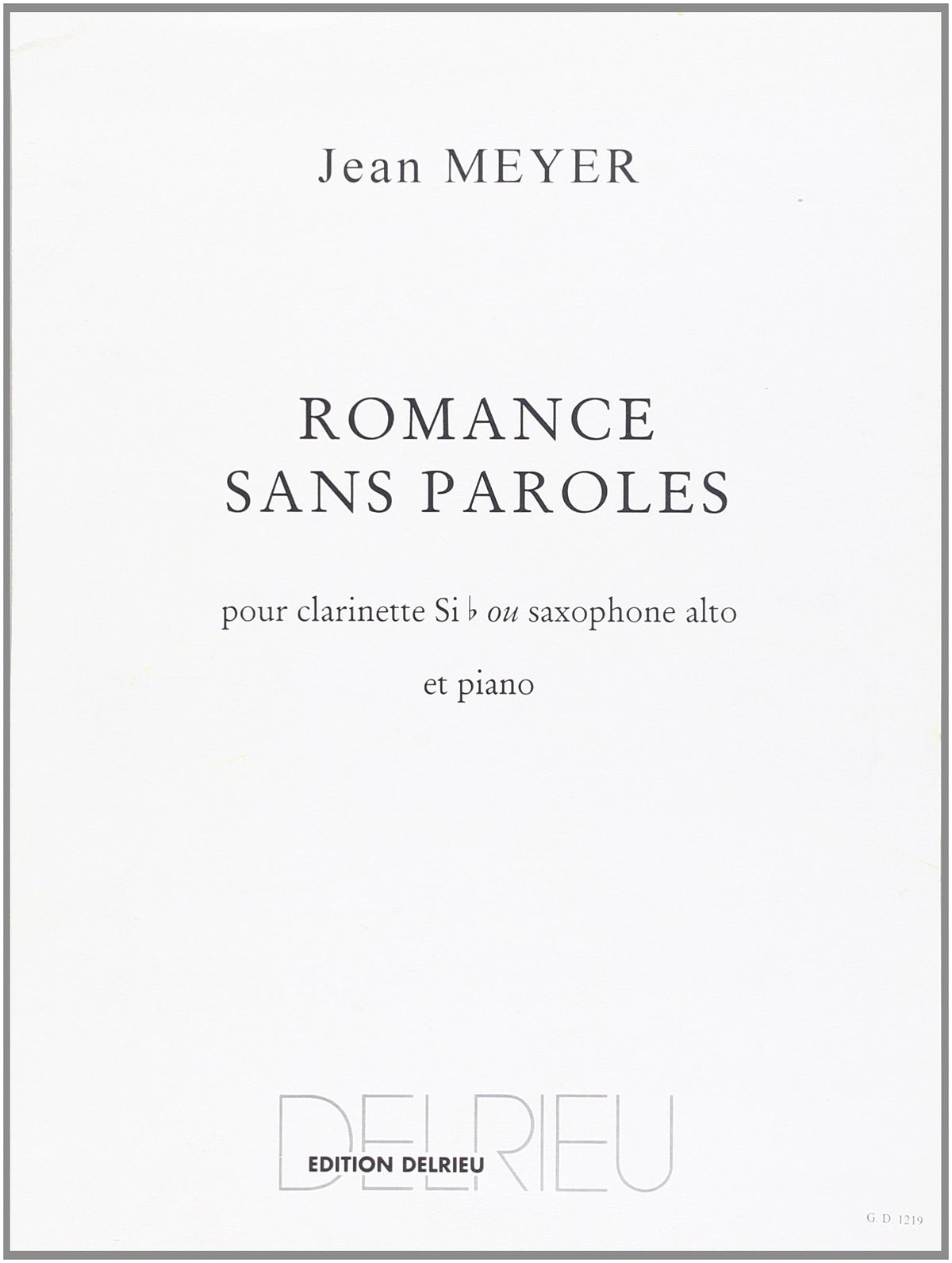Meyer: Romance sans parole