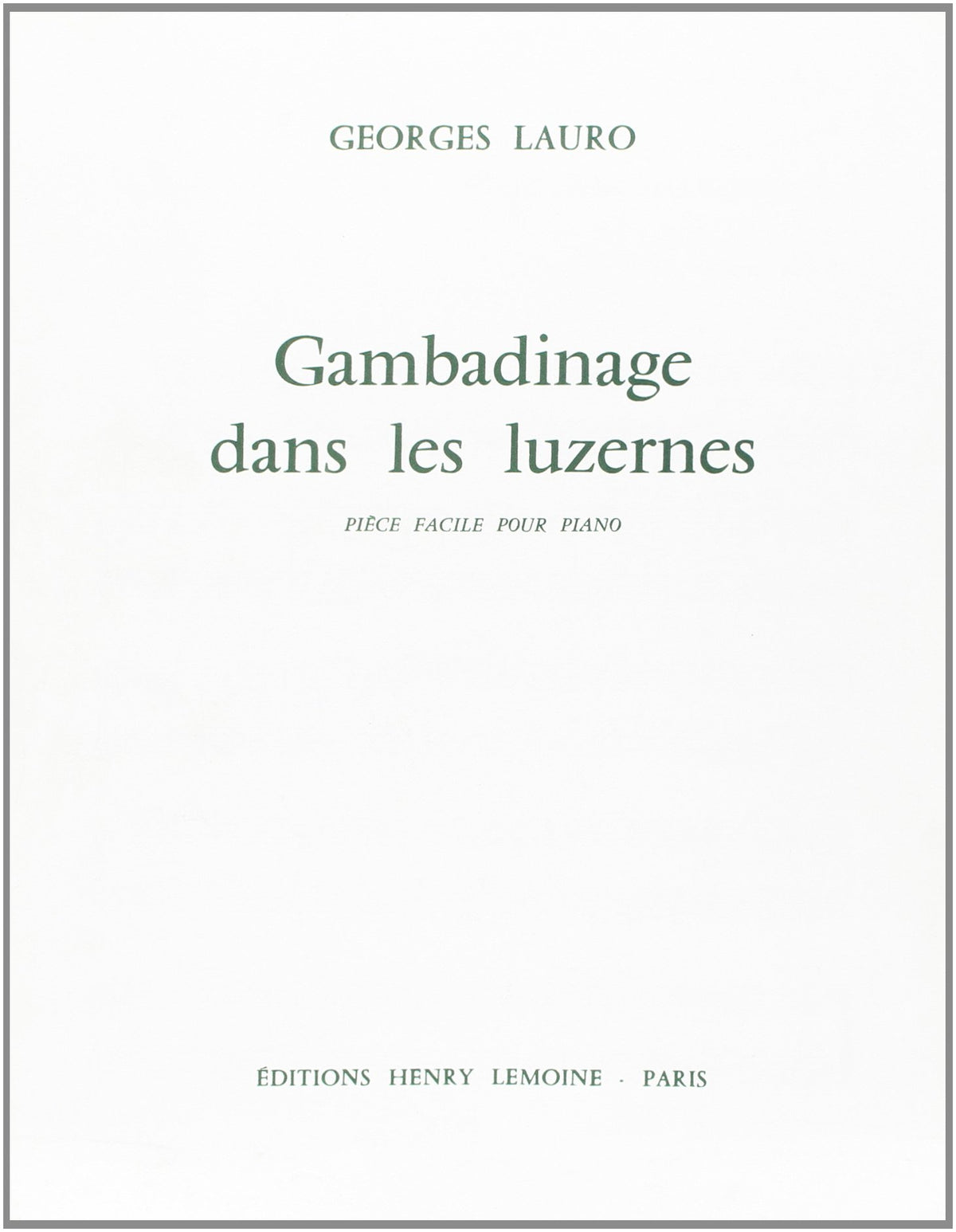 Lauro: Gambadinage dans les luzernes
