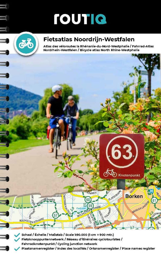 Routiq Fietsatlas Noordrijn-Westfalen: Fahrrad Knotenpunkten Atlas Nordrhein-Westfalen