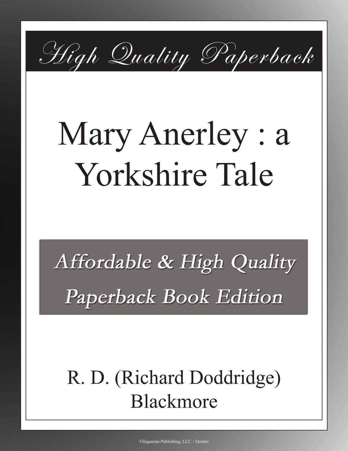 Mary Anerley : a Yorkshire Tale