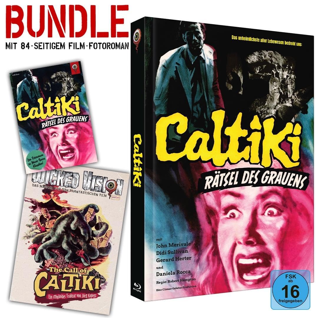 Bundle-Set: Caltiki - Rätsel des Grauens - Mediabook - Cover A - Limited Collector' s Edition (BR+DVD) (+ Film-Fotoroman