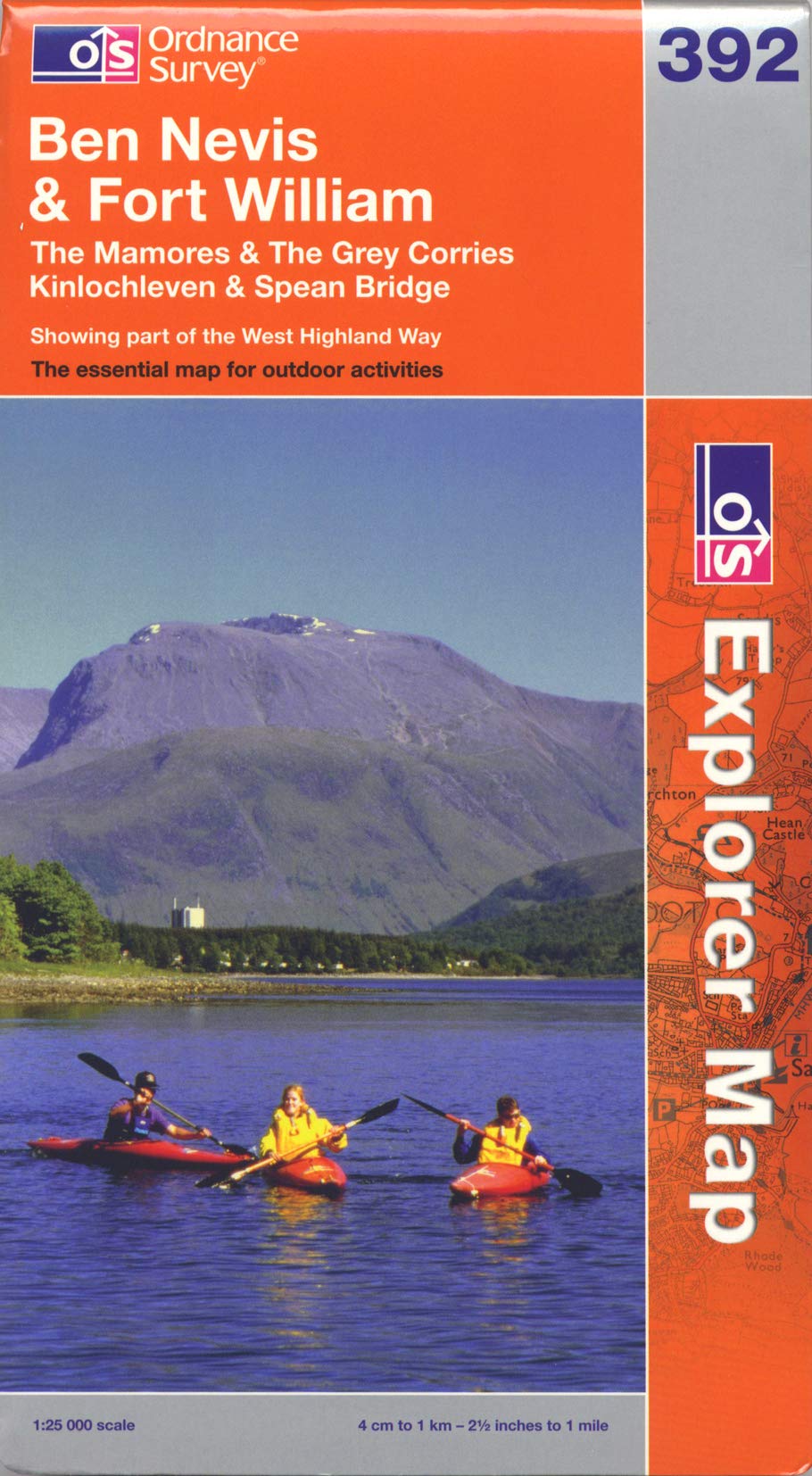 Ben Nevis and Fort William, the Mamores and the Grey Corries (Explorer Maps) 392 1:25k