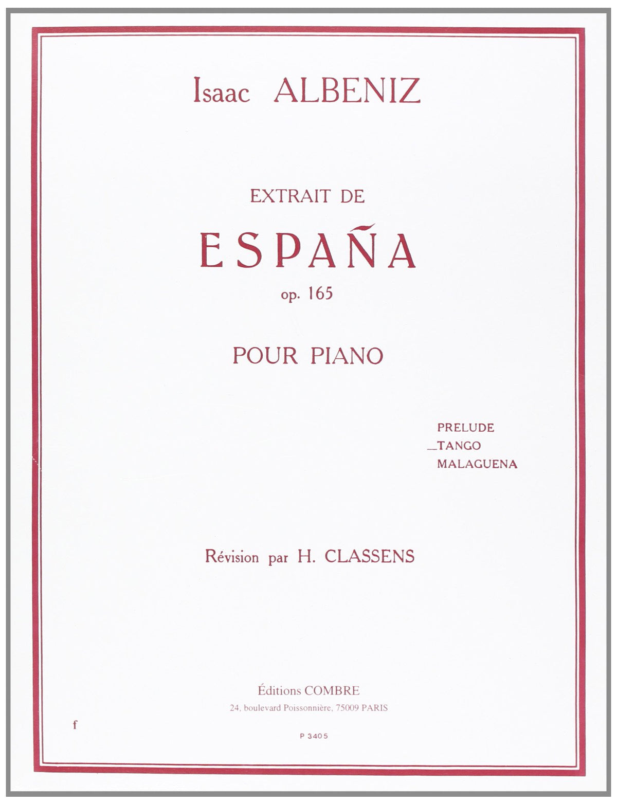 Espana Op.165 : Tango