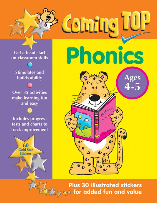 Coming Top Phonics Ages 4-5: Get A Head Start On Classroom Skills - With Stickers!