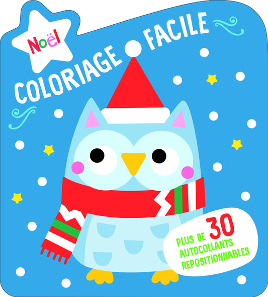 Couverture rouge coloriage facile Noel