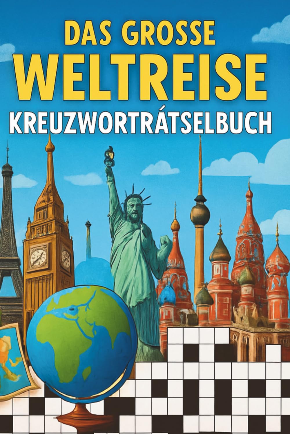 DAS GROßE WELTREISE-KREUZWORTRÄTSELBUCH: 50 LÄNDER, 550 BEGRIFFE, ENDLOSE RÄTSELFREUDE (German Edition)