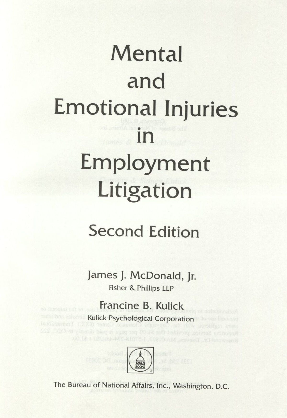 Mental and Emotional Injuries in Employment Litigation