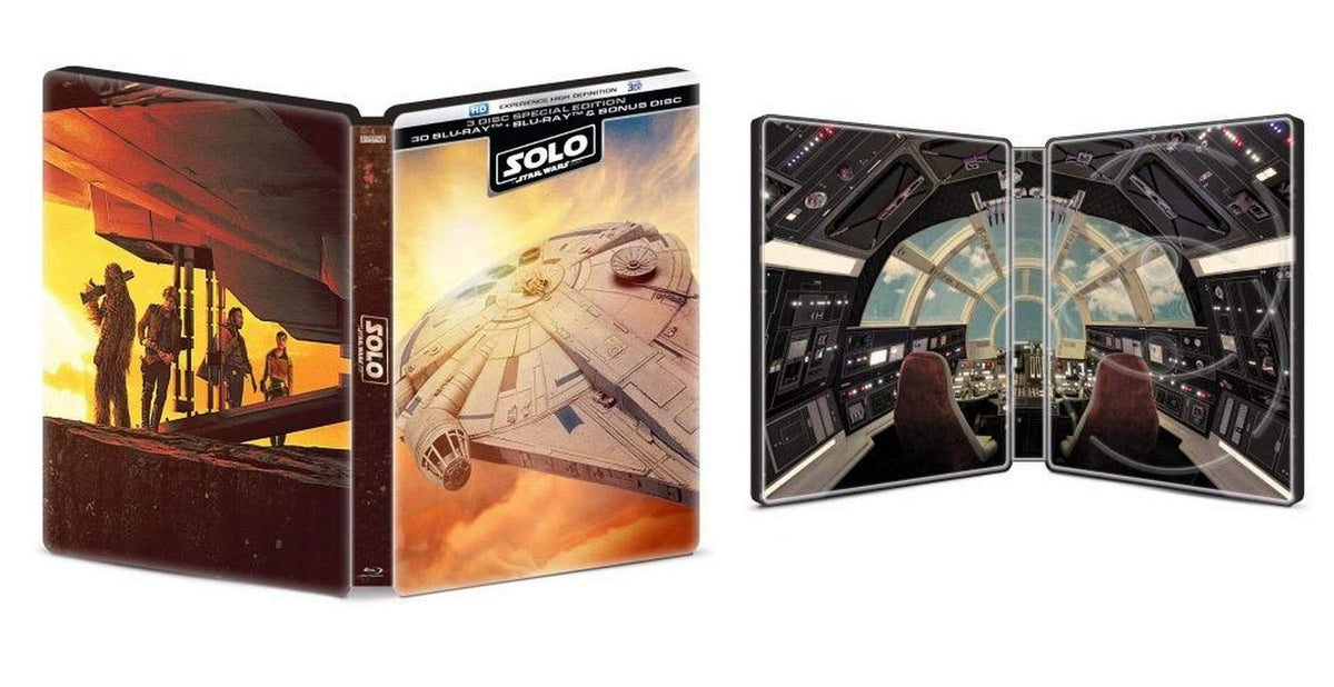 Solo: A Star Wars Story (STEELBOOK) (3D + Blu-ray + Bonus Disc) (3 Disc),Damaged steel book case during importation, but Disc is as it is , Damaged du