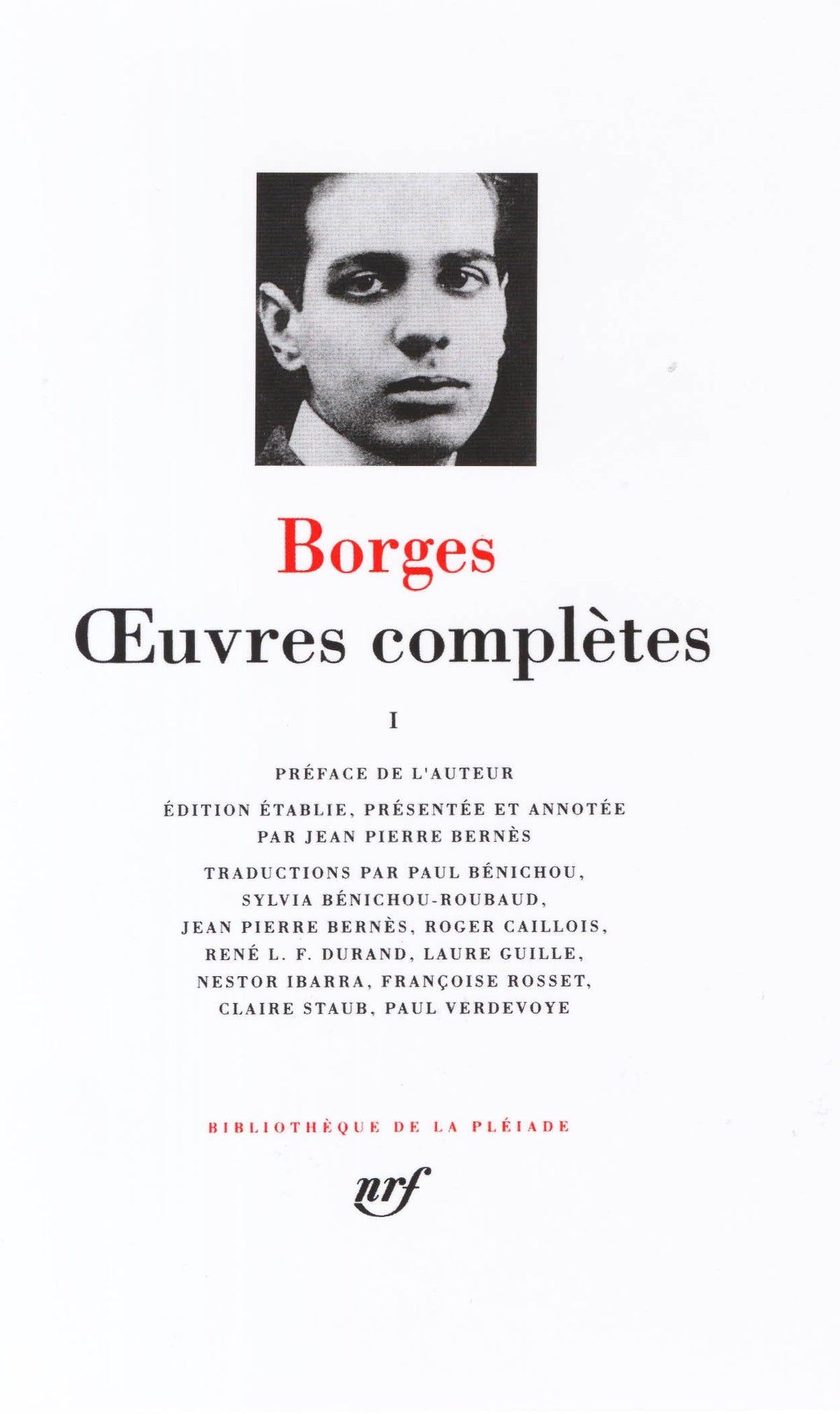 Oeuvres Completes T1 (Bibliotheque de la Pleaiade) (French Edition)