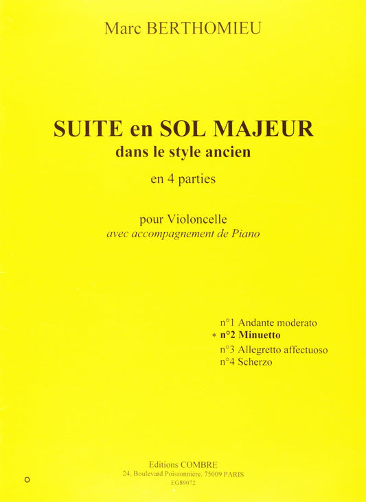 Minuetto No. 2 de la Suite in G Major