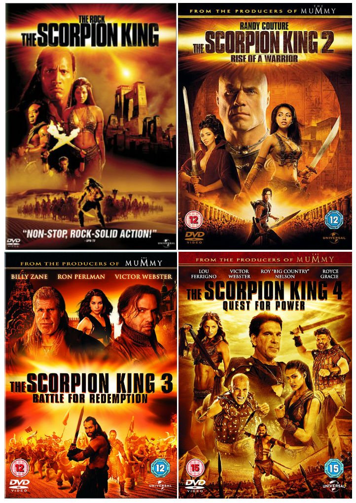 The Scorpion King Quadrology Complete DVD Collection : The Scorpion King 1 + The Scorpion King 2 - Rise Of A Warrior + T