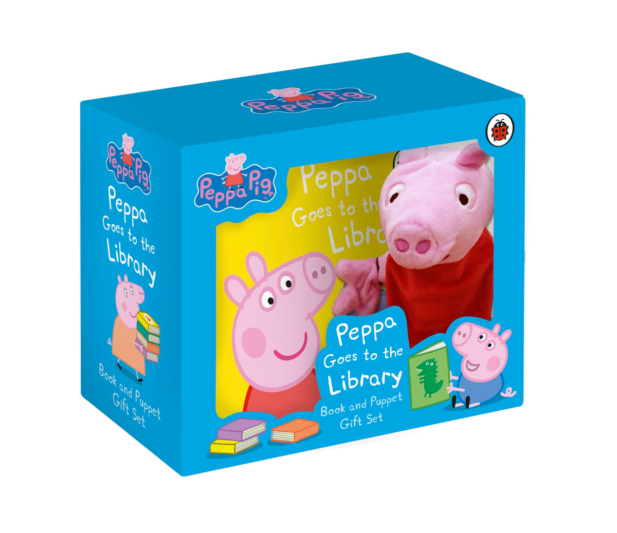 Peppa Goes to the Library Book and Puppet Gift Set
