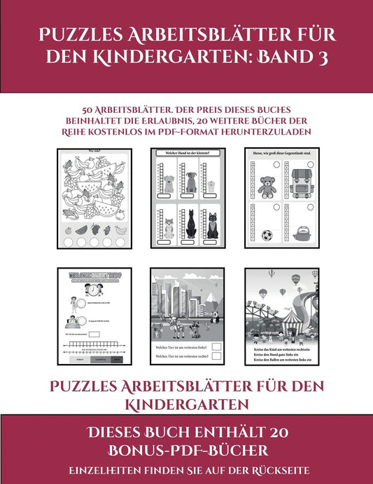 Puzzles Arbeitsblätter für den Kindergarten (Puzzles Arbeitsblätter für den Kindergarten: Band 3): 50 Arbeitsblätter. Der Preis dieses Buches ... PDF-Format herunterzuladen (German Edition)