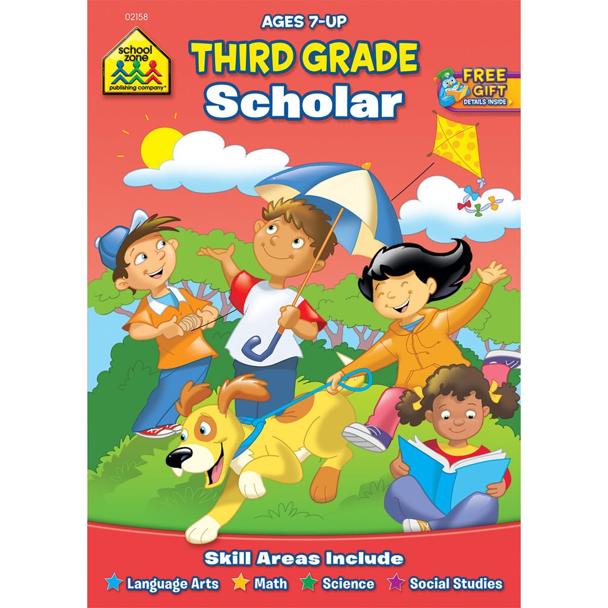 School Zone Third Grade Scholar Workbook: 32 Pages, 3rd Grade, Language Arts, Math, Science, Social Studies, Ages 7+