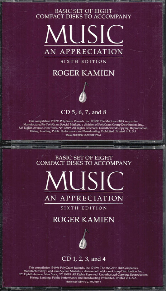 Roger Kamien: Basic Set of Eight Compact Discs to Accompany Music An Appreciation