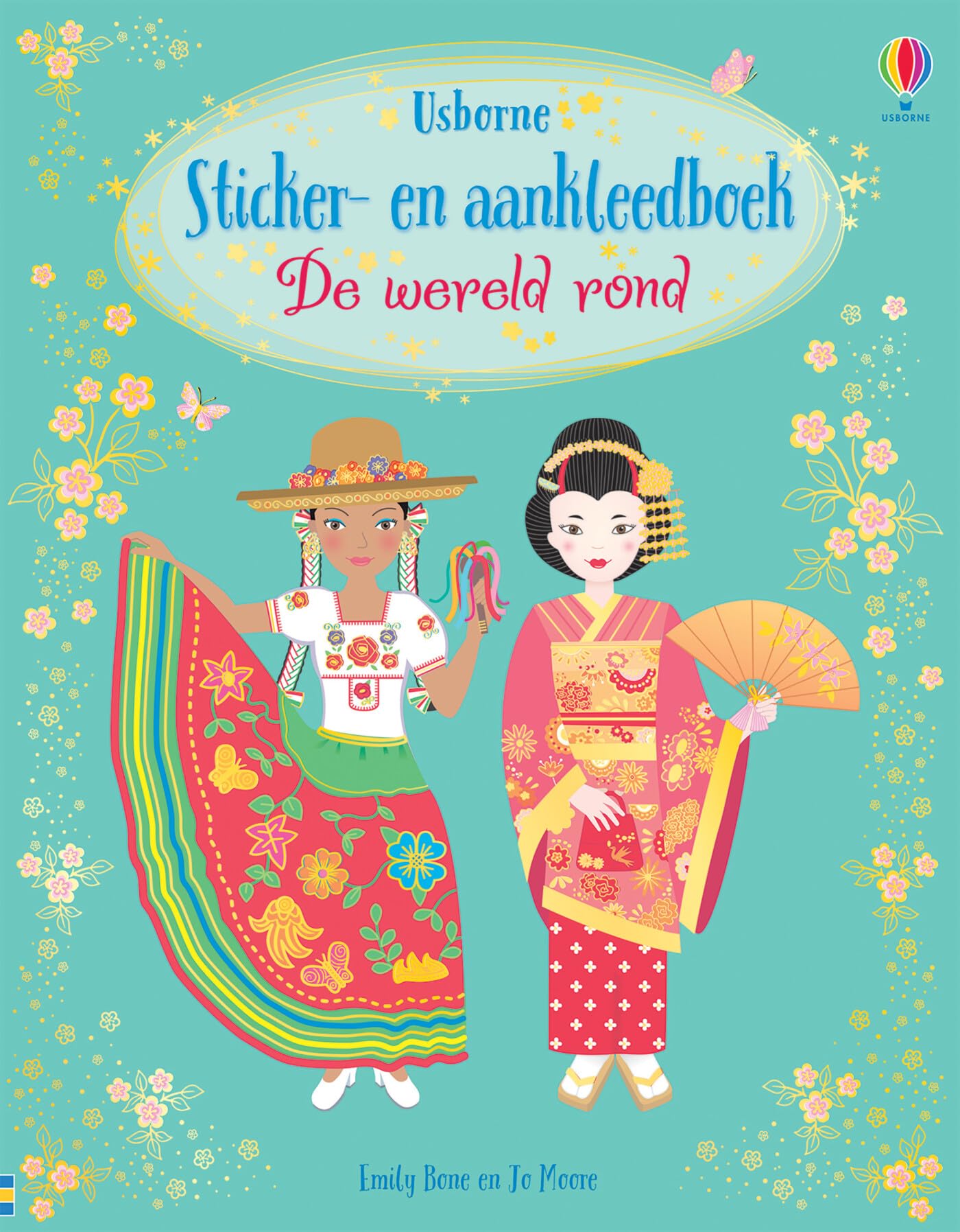 De wereld rond: Sticker- en aankleedboek