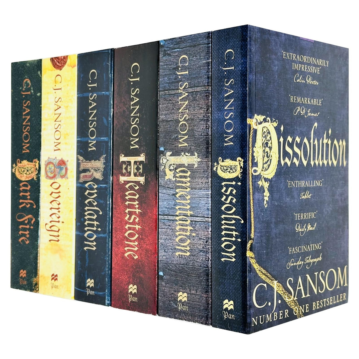 The Shardlake Series 6 Books Collection Set By C. J. Sansom (Dissolution, Dark Fire, Sovereign, Revelation, Heartstone &